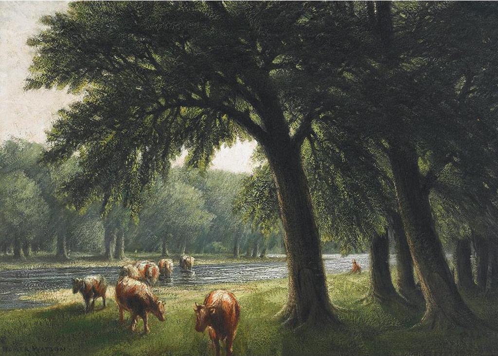 Homer Ransford Watson (1855-1936) - Cattle By A River