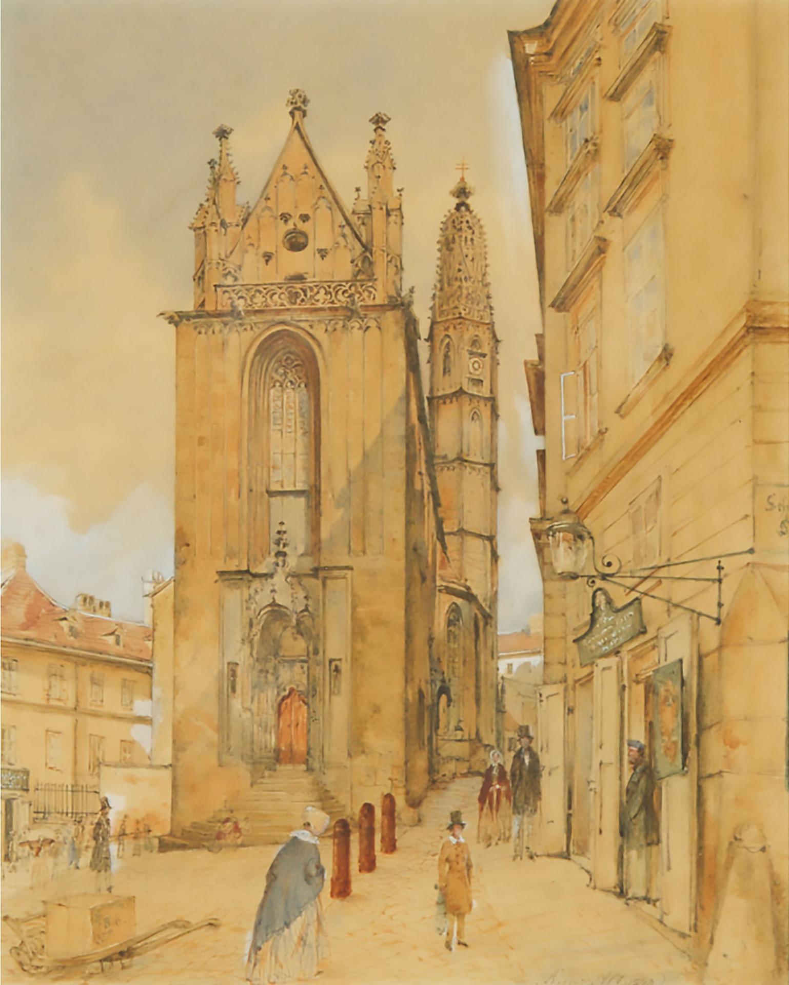 Franz Alt (1821-1914) - Church In Vienna, 1849