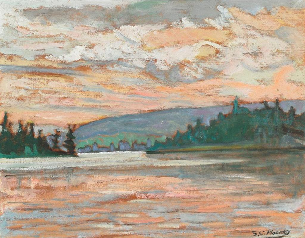 Sidney Charles Mooney (1927-1992) - Sunset, Lake Of Two Rivers, Algonquin Park, Sept/87