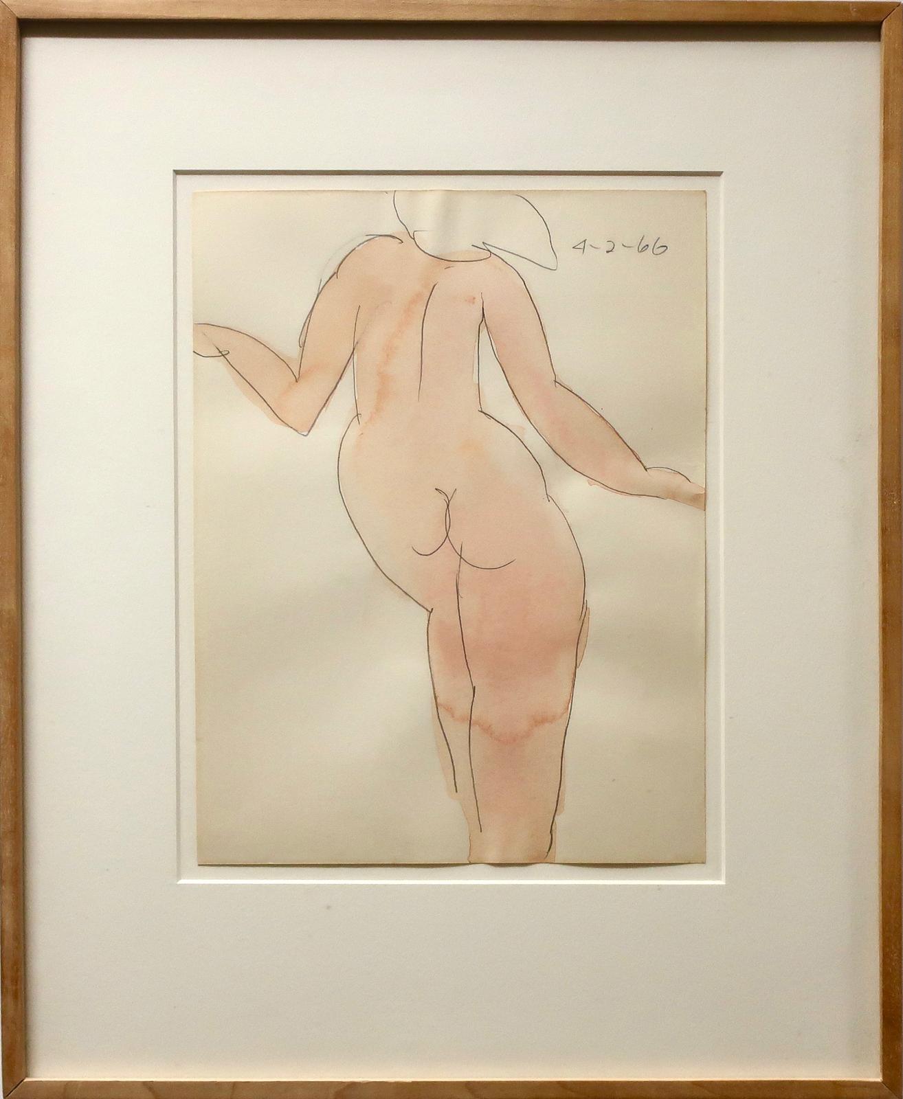 Robert William Sinclair (1939) - Untitled (Standing Nude)
