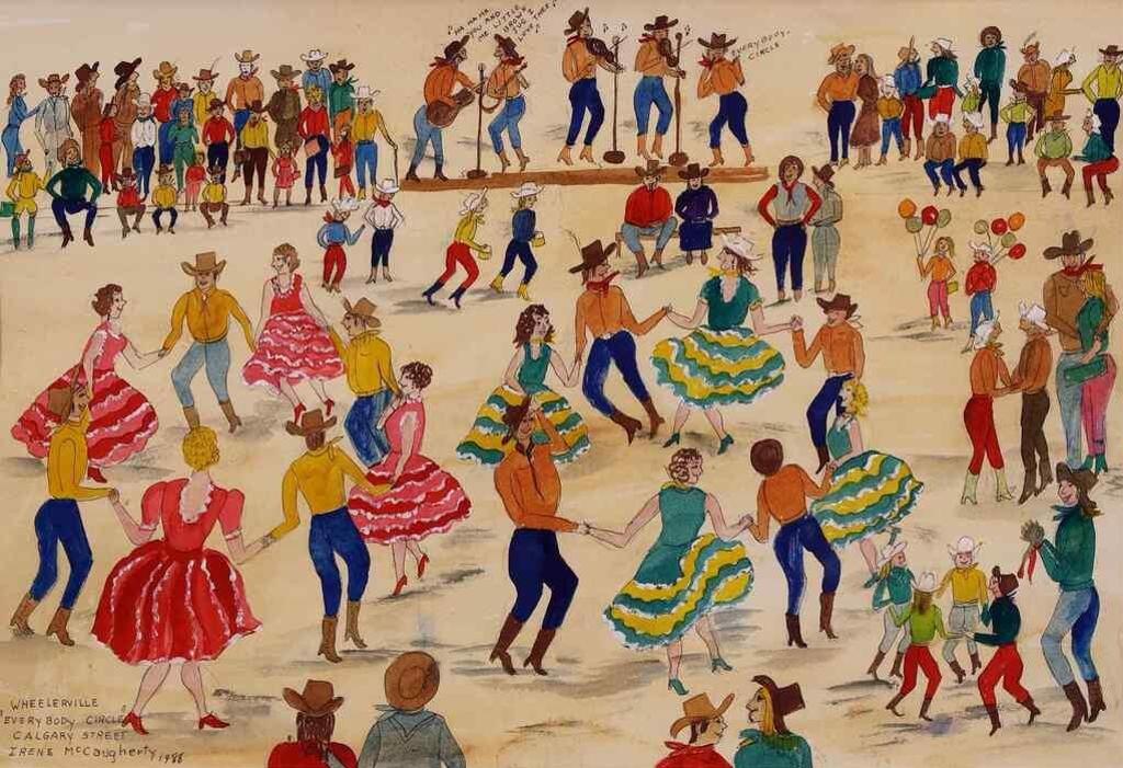 Irene E. McCaugherty (1914-1996) - Everybody Circle (Wheelerville); 1988