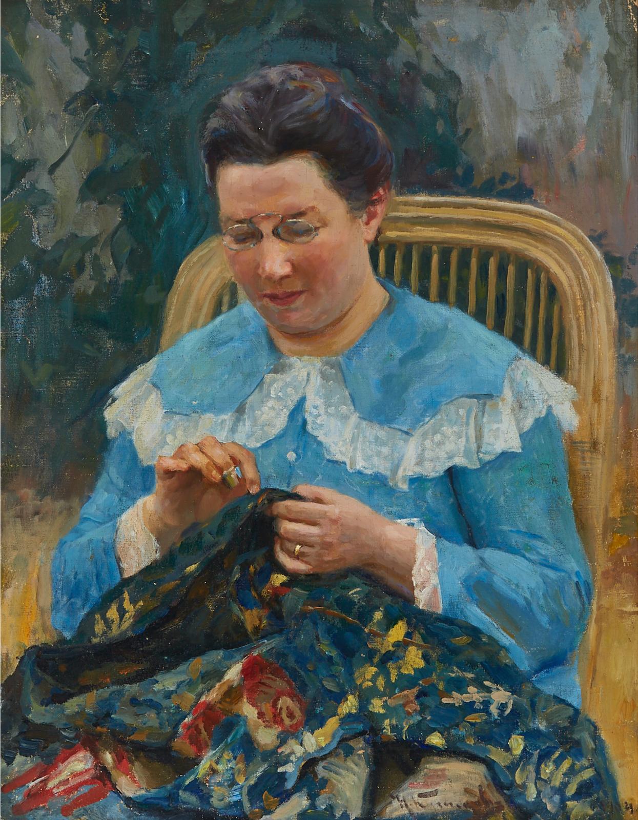 Nikolai Dmitriyevich Kuznetsov (1850-1929) - Portrait Of The Artist's Wife, Anna, 1904