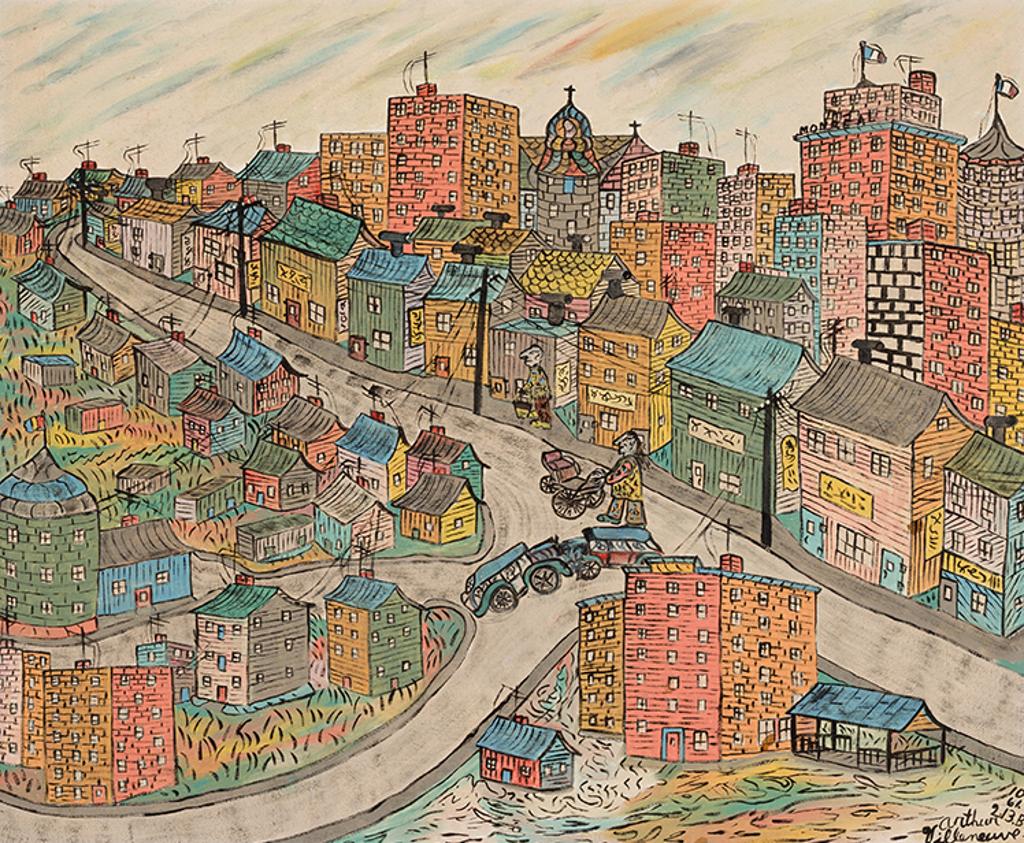Arthur Villeneuve (1910-1990) - Quartier chinois à Montréal
