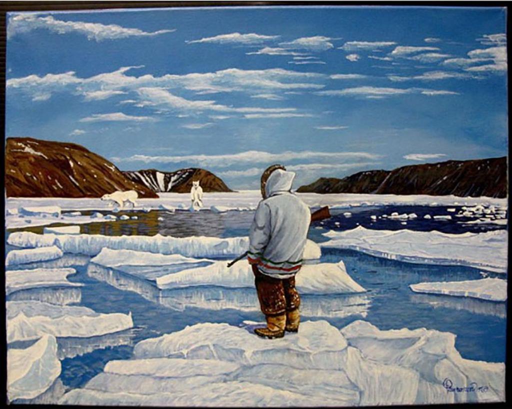 Robert Paananen (1934) - Hunter And Polar Bears