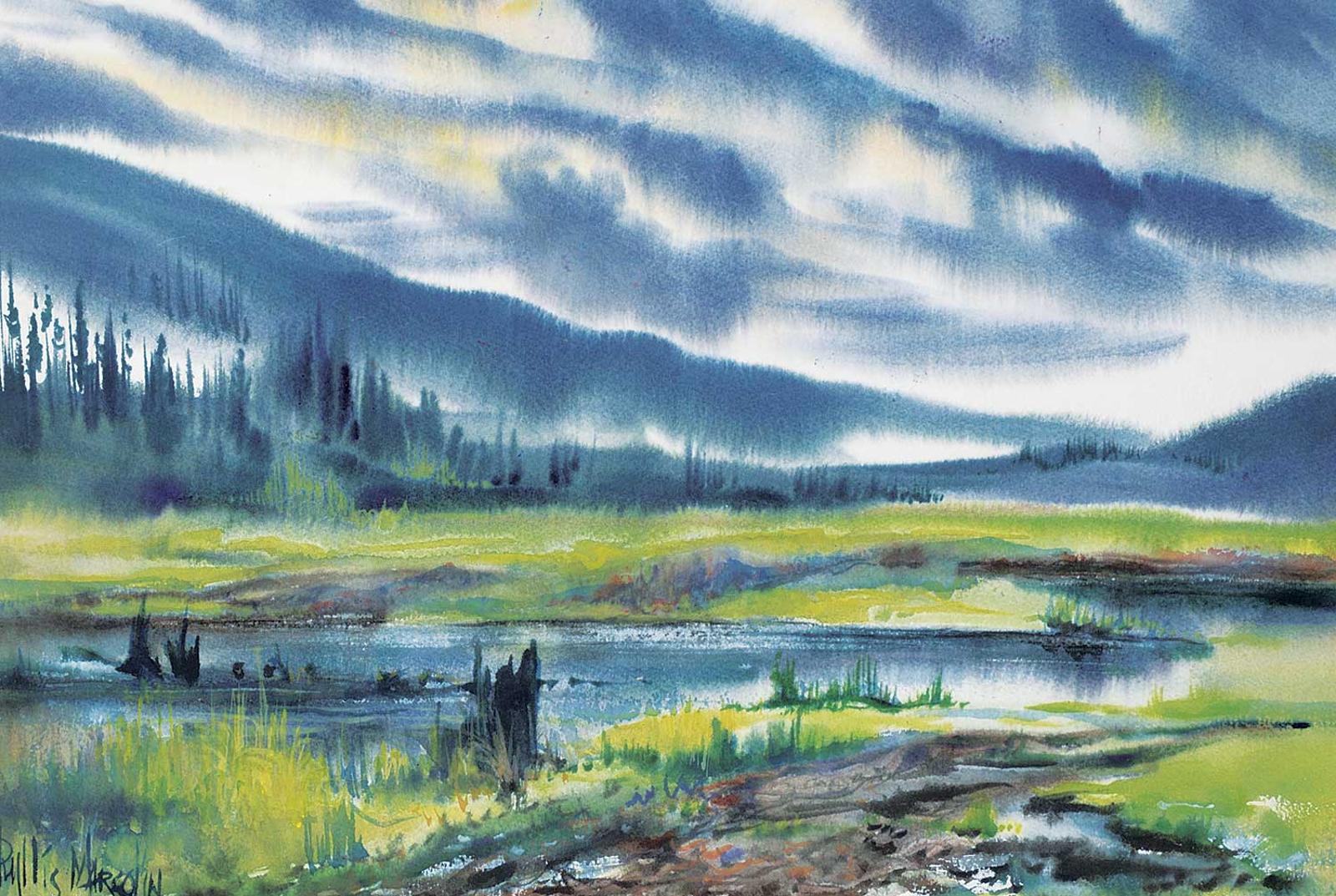 Phyllis Margolin - Untitled - Stormy Marsh