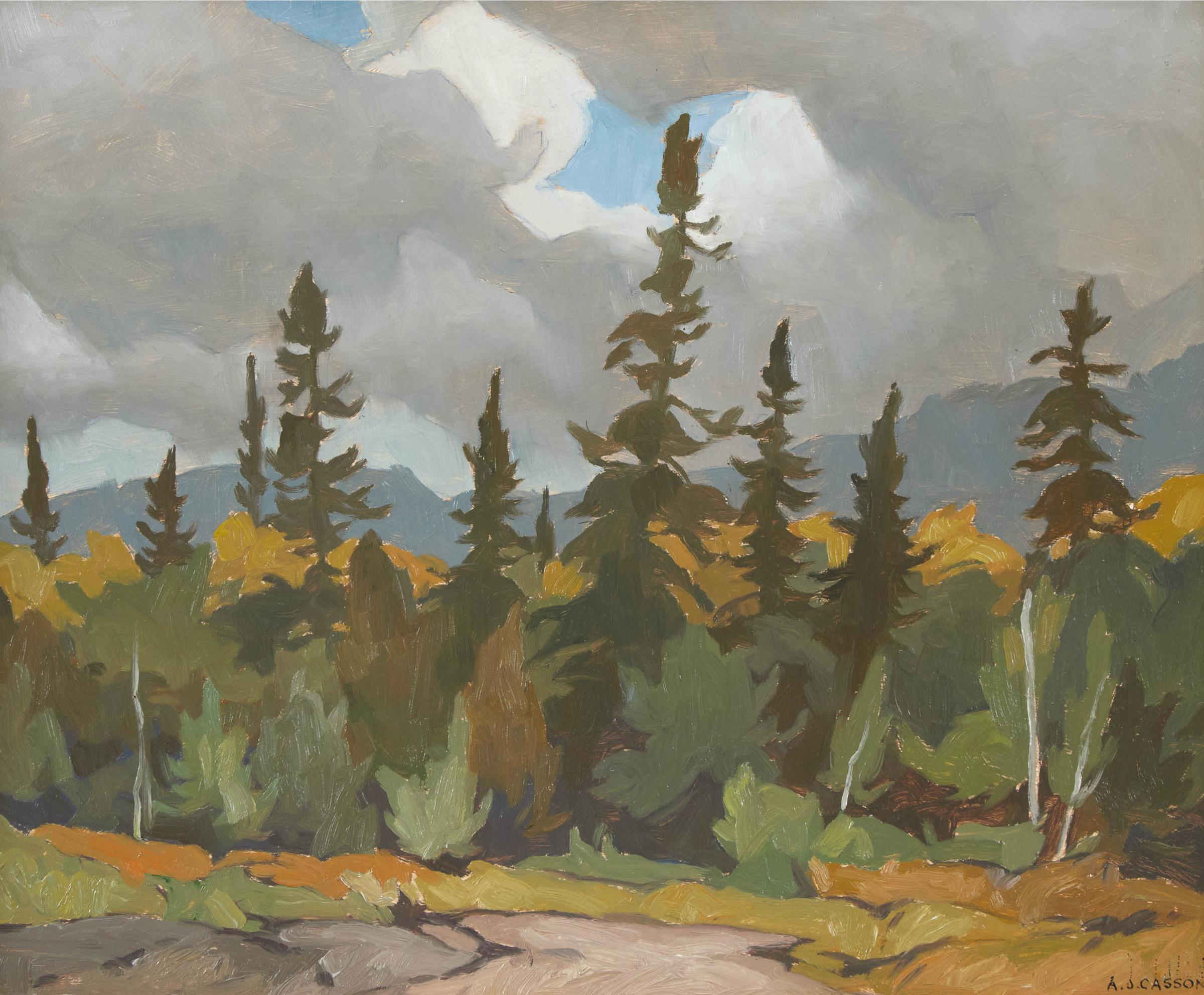 Alfred Joseph (A.J.) Casson (1898-1992) - Woodland, Oxtongue Lake, 1971