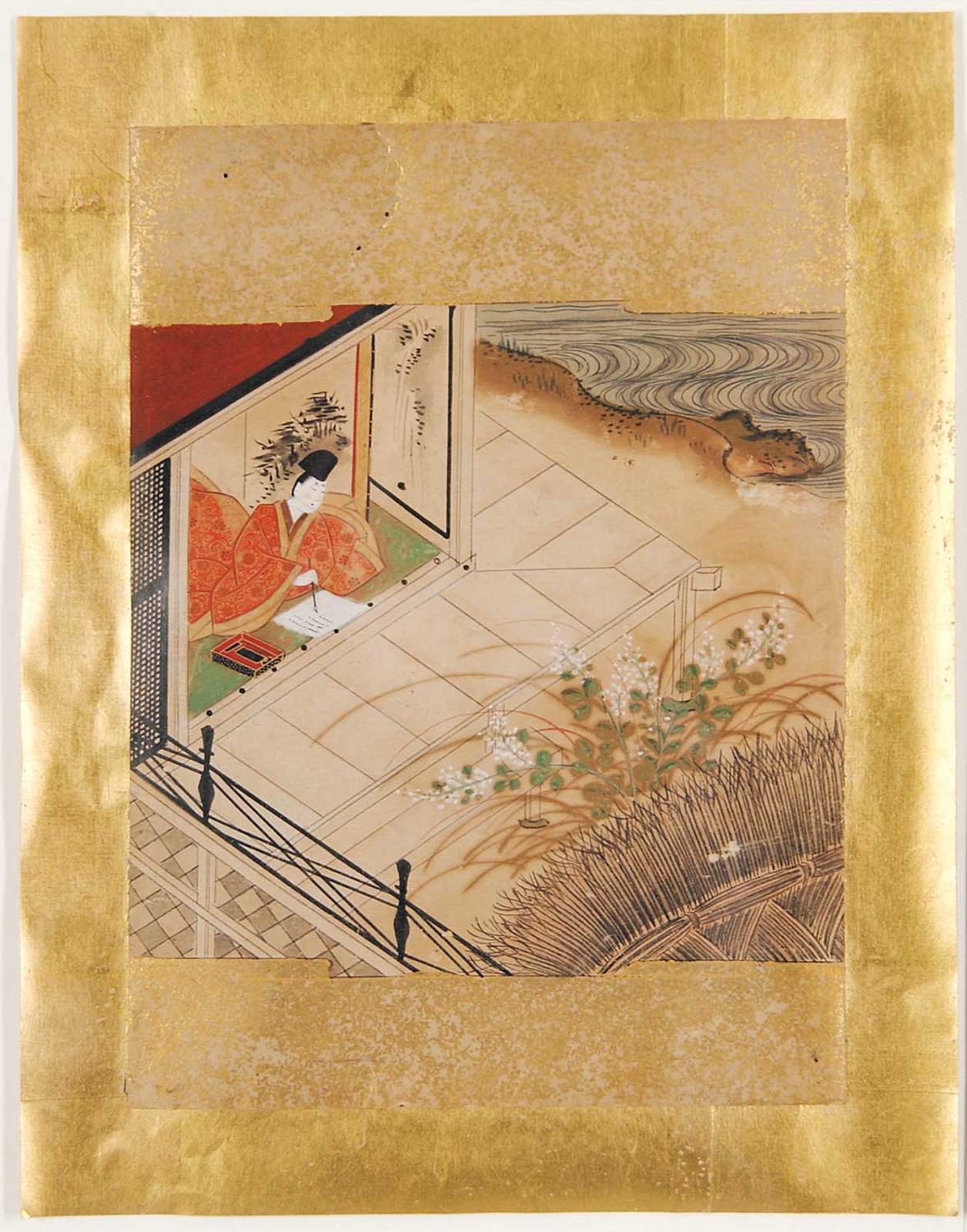Japanese School - Untitled - Scene from the Tale of the Genji