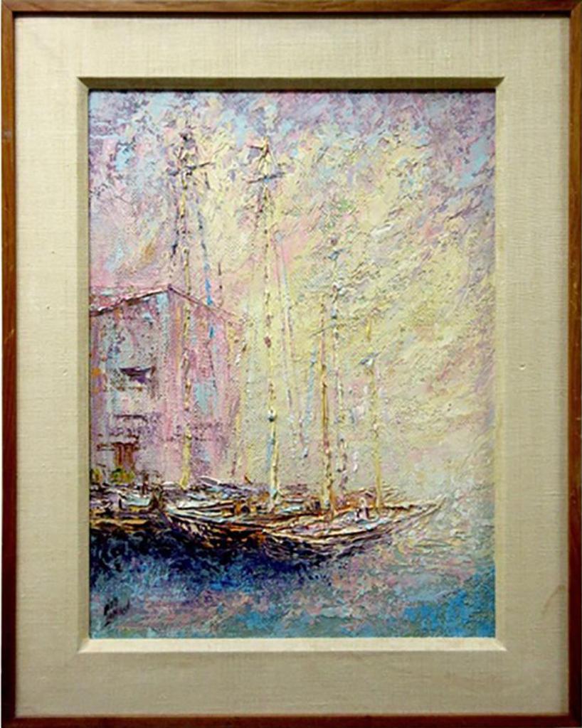Nell La Marsh (1934) - Sailboats At Wharf