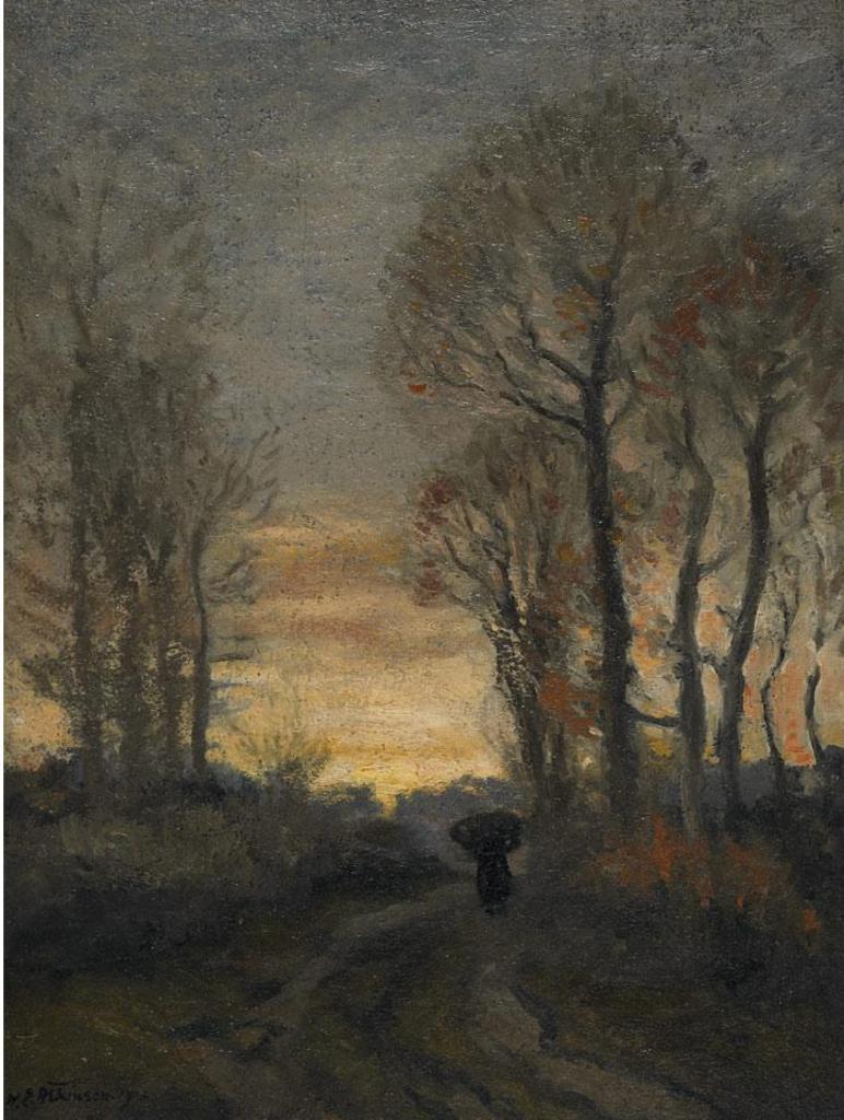 William Edwin Atkinson (1862-1926) - Walking Down The Pathway