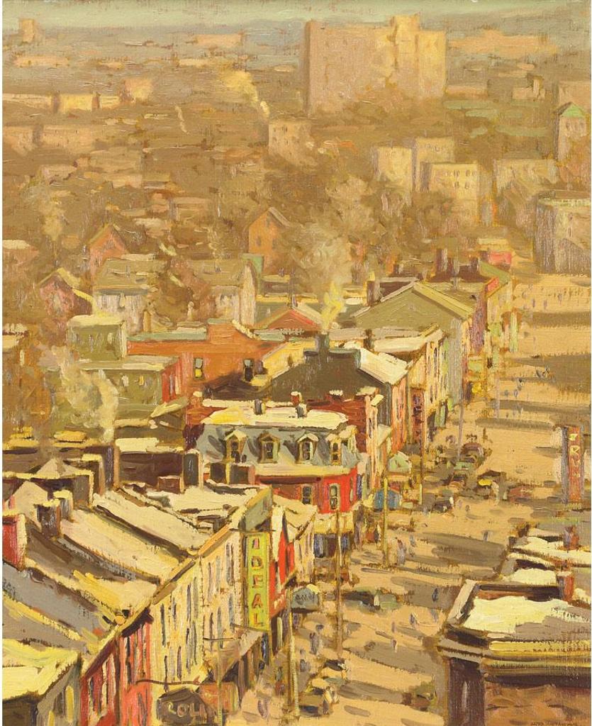 Arto Yuzbasiyan (1948) - Rooftops, Hamilton, Ont.
