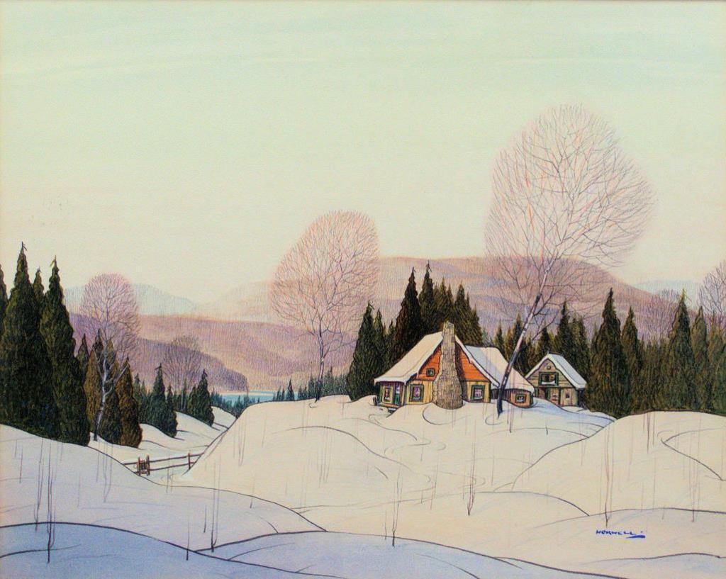 Graham Norble Norwell (1901-1967) - Winter Cabin
