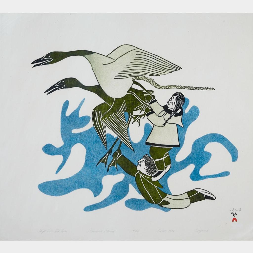 Mayureak Ashoona (1946) - Flight Over Fish Lake