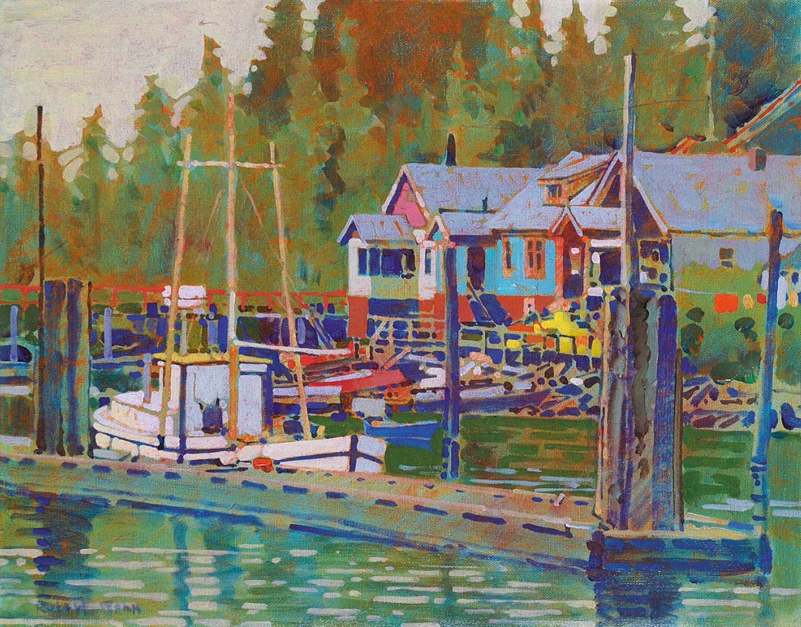 Robert Douglas Genn (1936-2014) - Untitled - Boats in Harbour