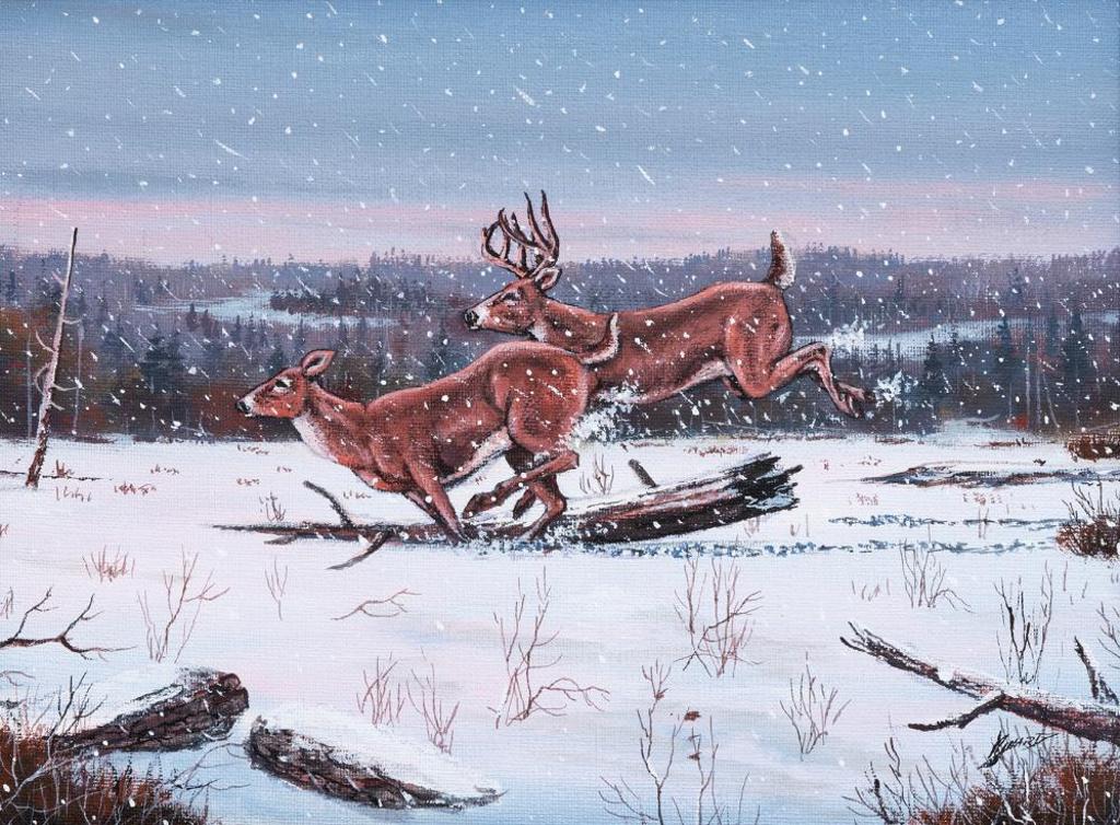 Bob Millard (1947-2014) - Untitled - Deer Leaping