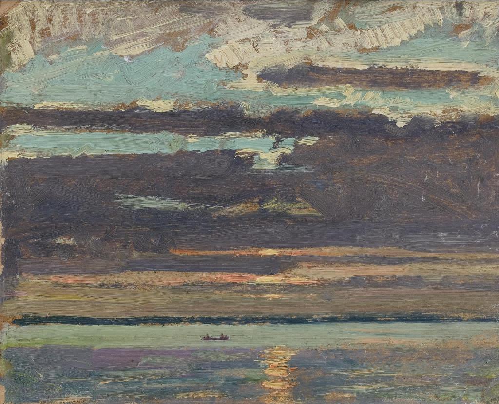 James Edward Hervey (J.E.H.) MacDonald (1873-1932) - Sunset, Lake Simcoe