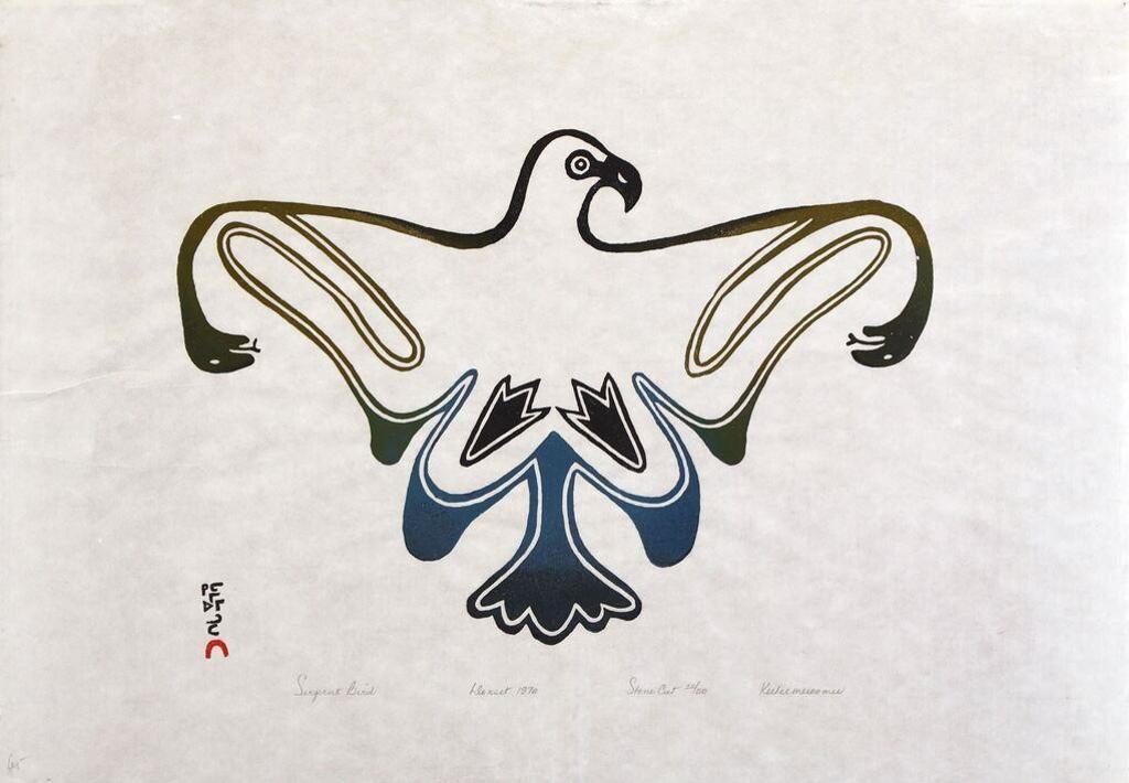 Keeleemeeoomee Samualie (1919-1983) - Serpent Bird; 1970