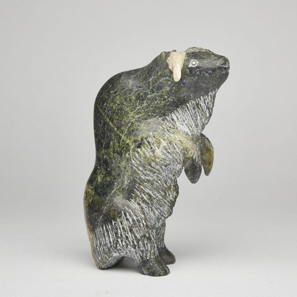 Seepee Ipellie (1940-2000) - Rearing Musk Ox With Inset Eyes