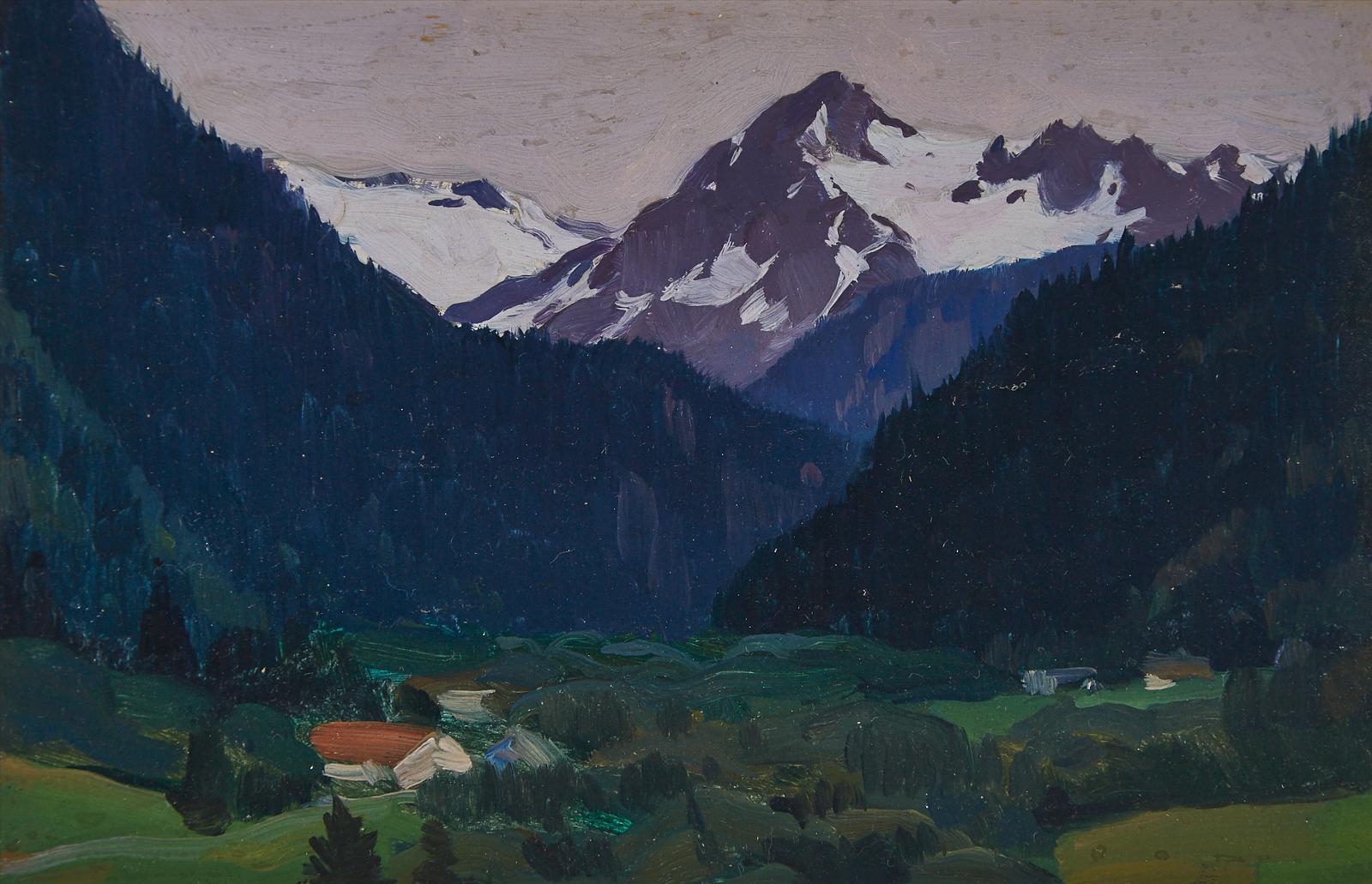 Clarence Alphonse Gagnon (1881-1942) - Paysage, Switzerland