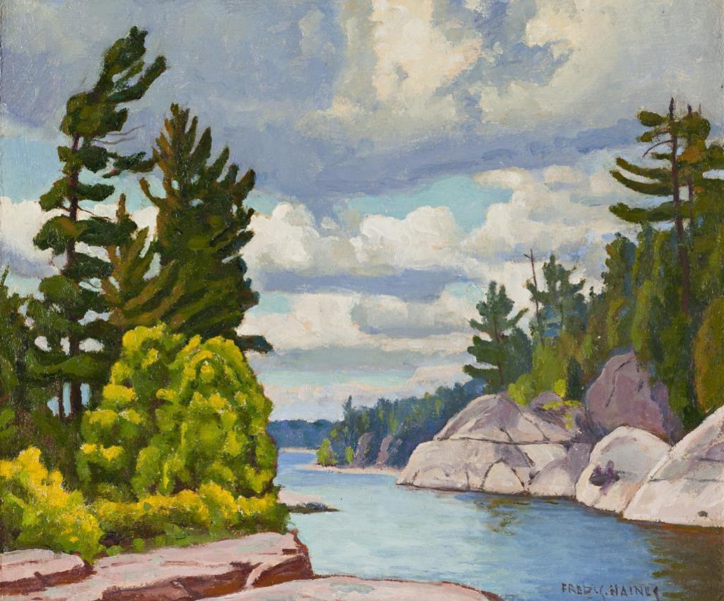 Frederick Stanley Haines (1879-1960) - Pines on a Rocky Shore