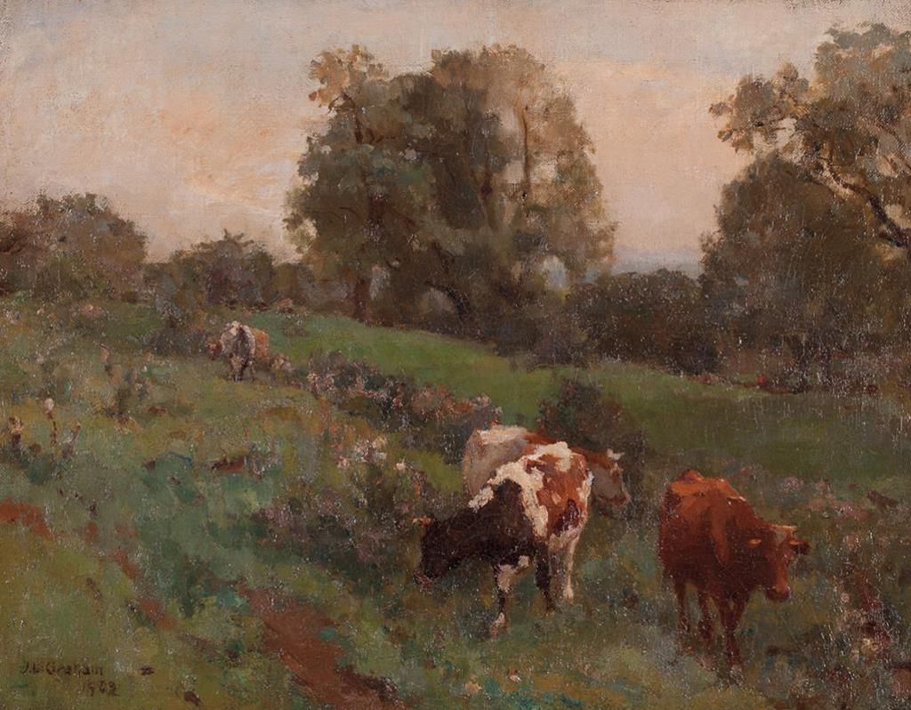 James Lillie Graham (1873-1970) - Cows in a Pasture