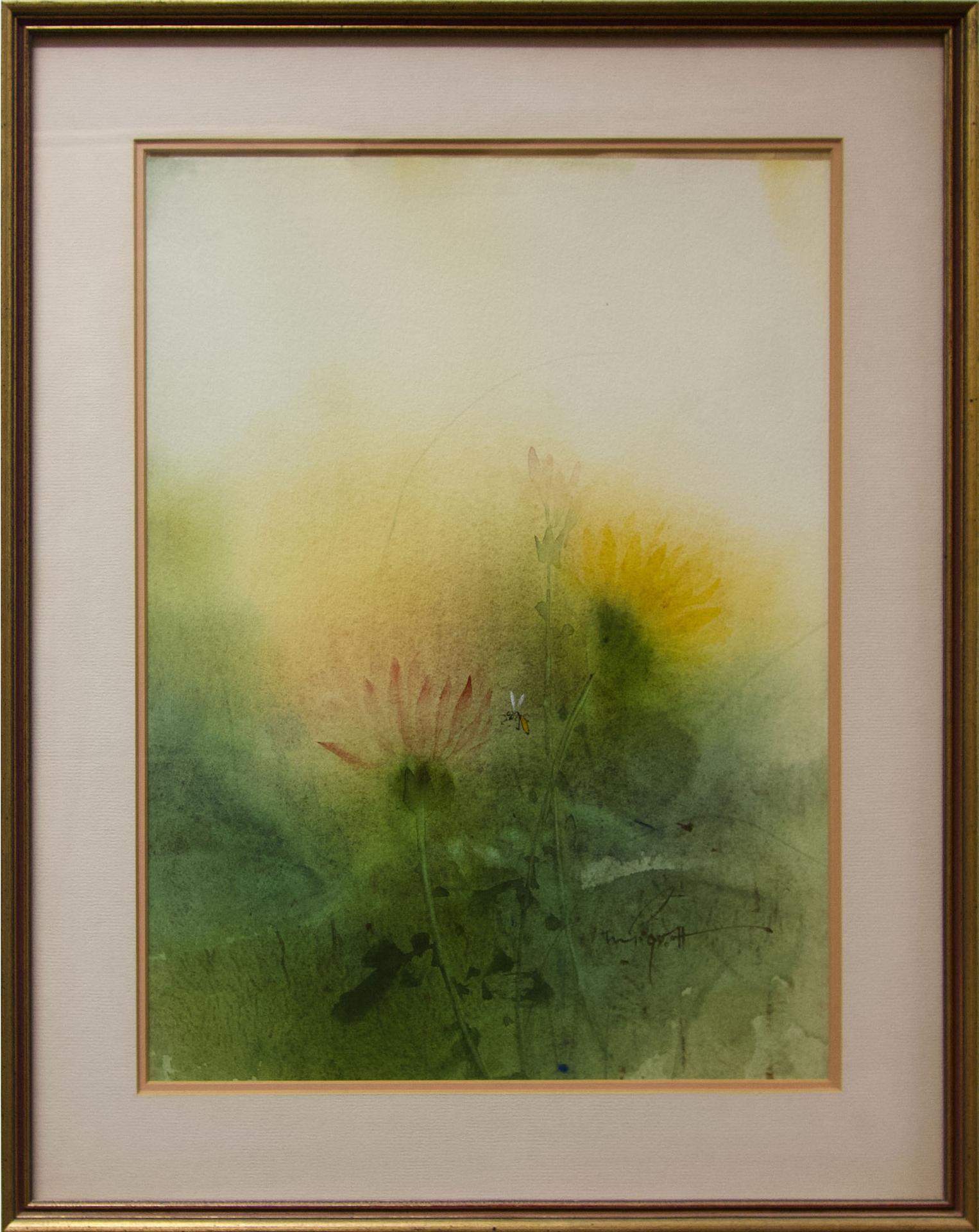 Marjorie Pigott (1904-1990) - Untitled (Flowers And Bee)