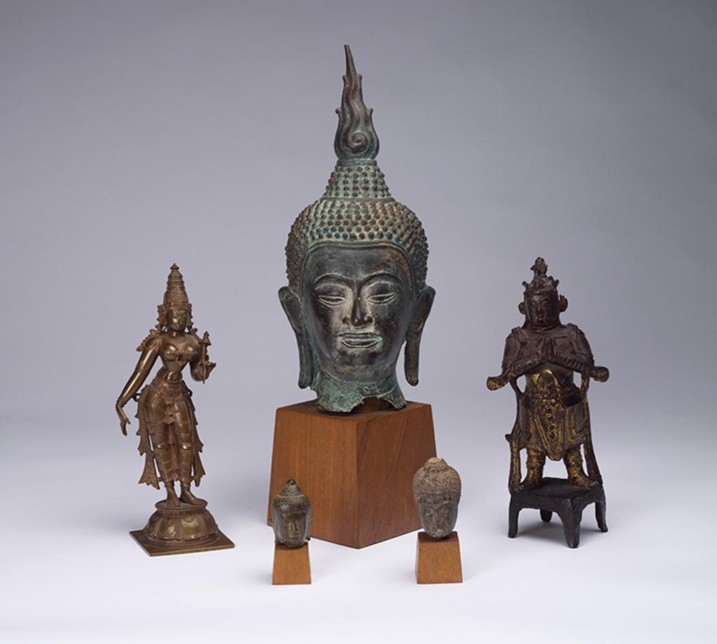 Chinese Art - Five Asian Bronze Figures of Deities, 16th-20th Century