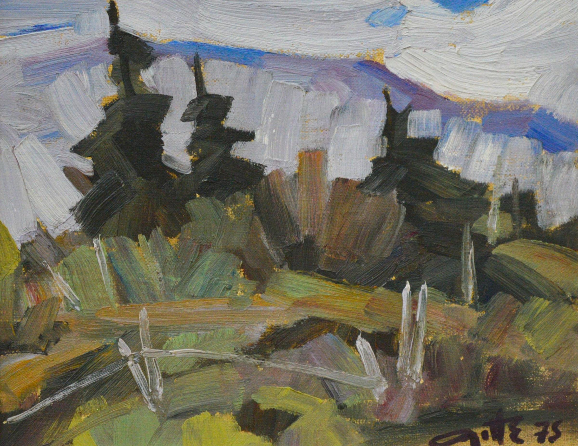 Léo Ayotte (1909-1976) - Paysage avec des arbres