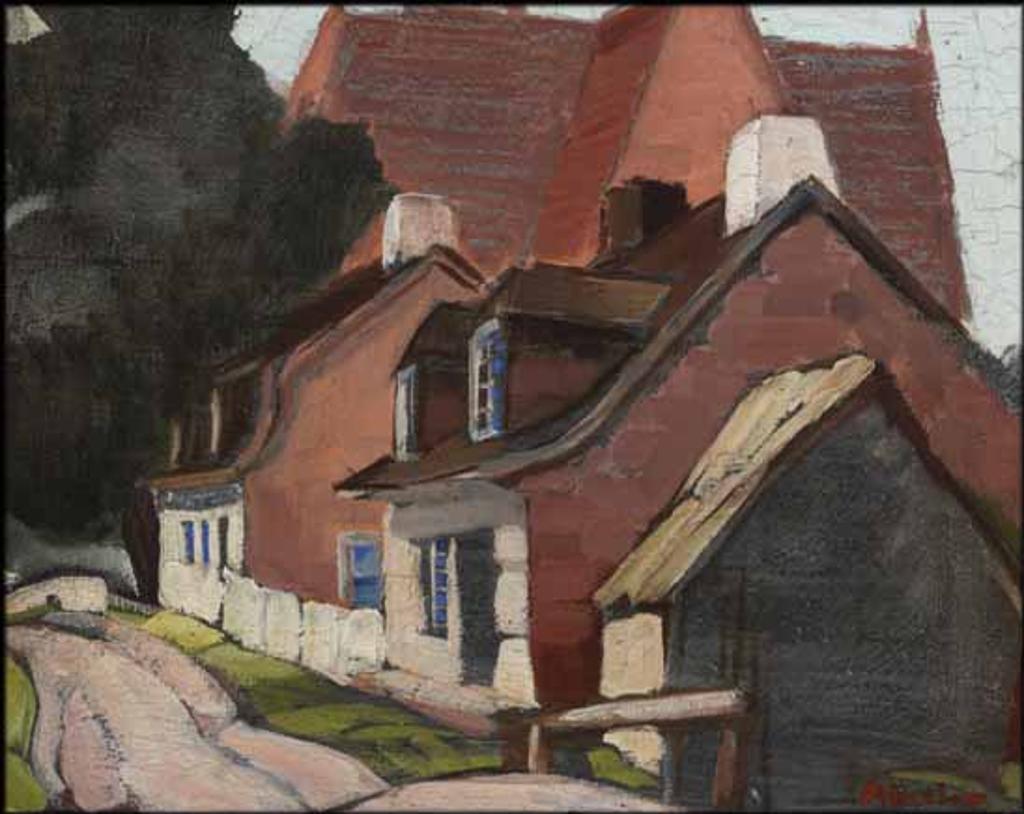 Andre Charles Bieler (1896-1989) - Back of the Church at St. Famille
