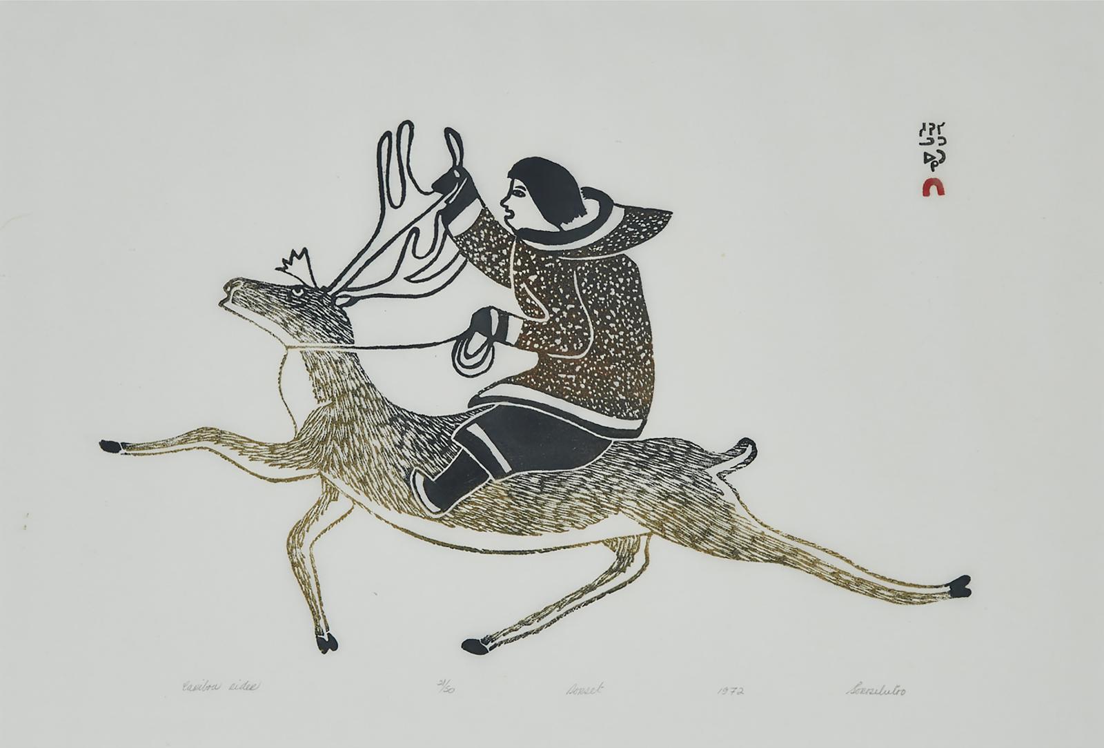 Sorosiluto Ashoona (1941) - Caribou Rider