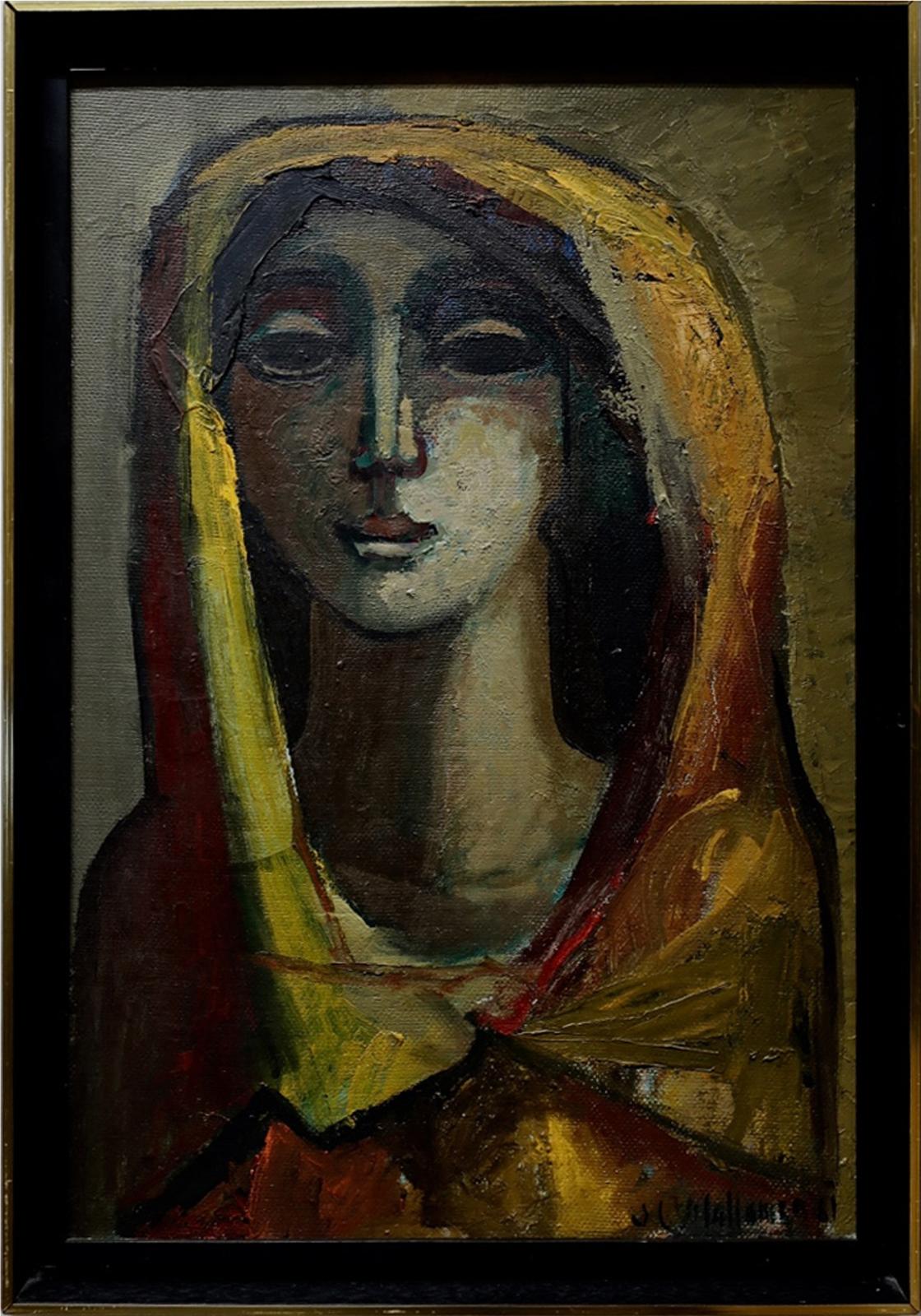 Jesus Carlos de Vilallonga (1927-2018) - Untitled (Lady With Orange Headscarf)