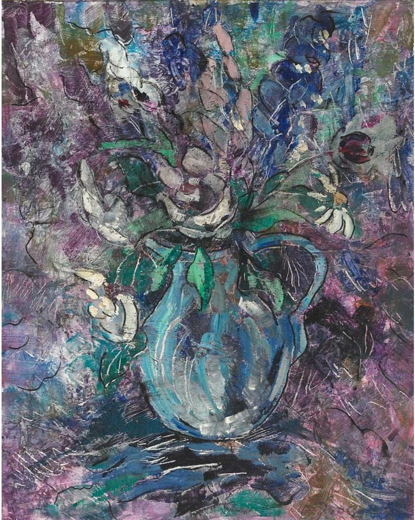 Albert Rousseau (1908-1982) - Flowers In Blue Pitcher