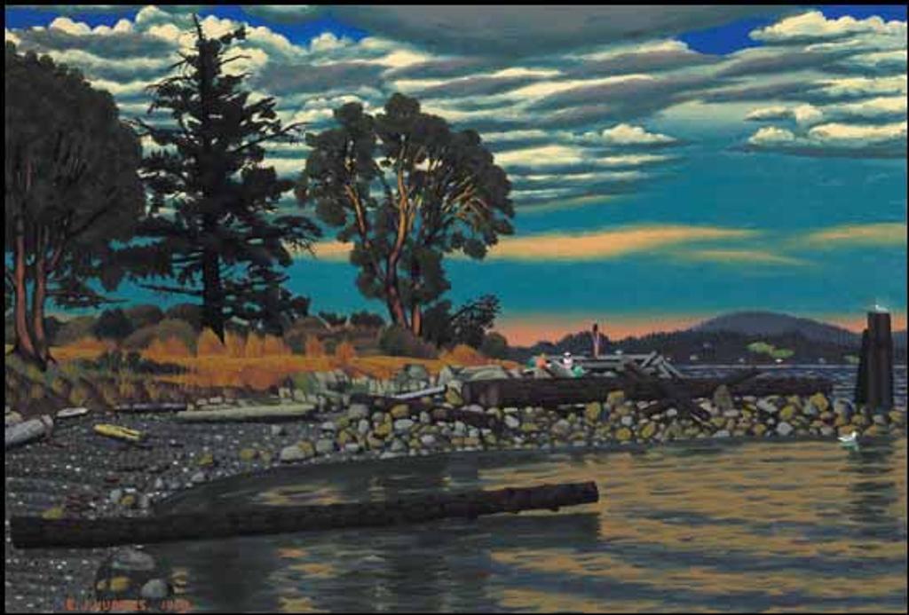 Edward John (E. J.) Hughes (1913-2007) - Trees on a Point, Mill Bay, BC