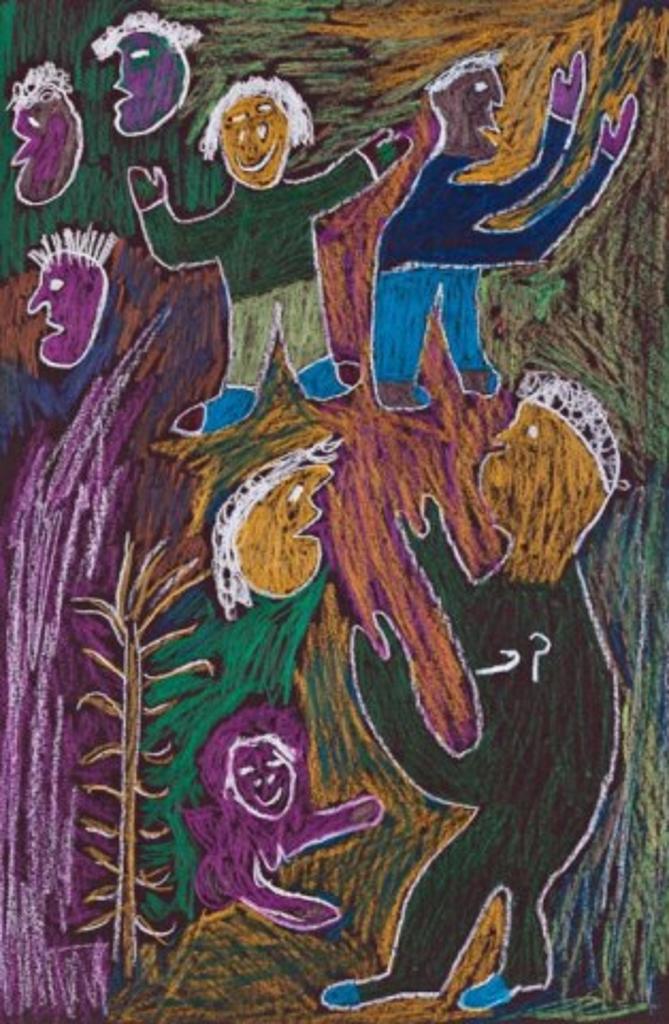 Lucy Tasseor Tutsweetok (1934-2012) - Untitled (Figures and Faces)