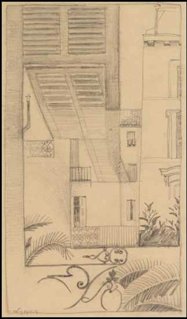 John Goodwin Lyman (1886-1967) - Courtyard Scene