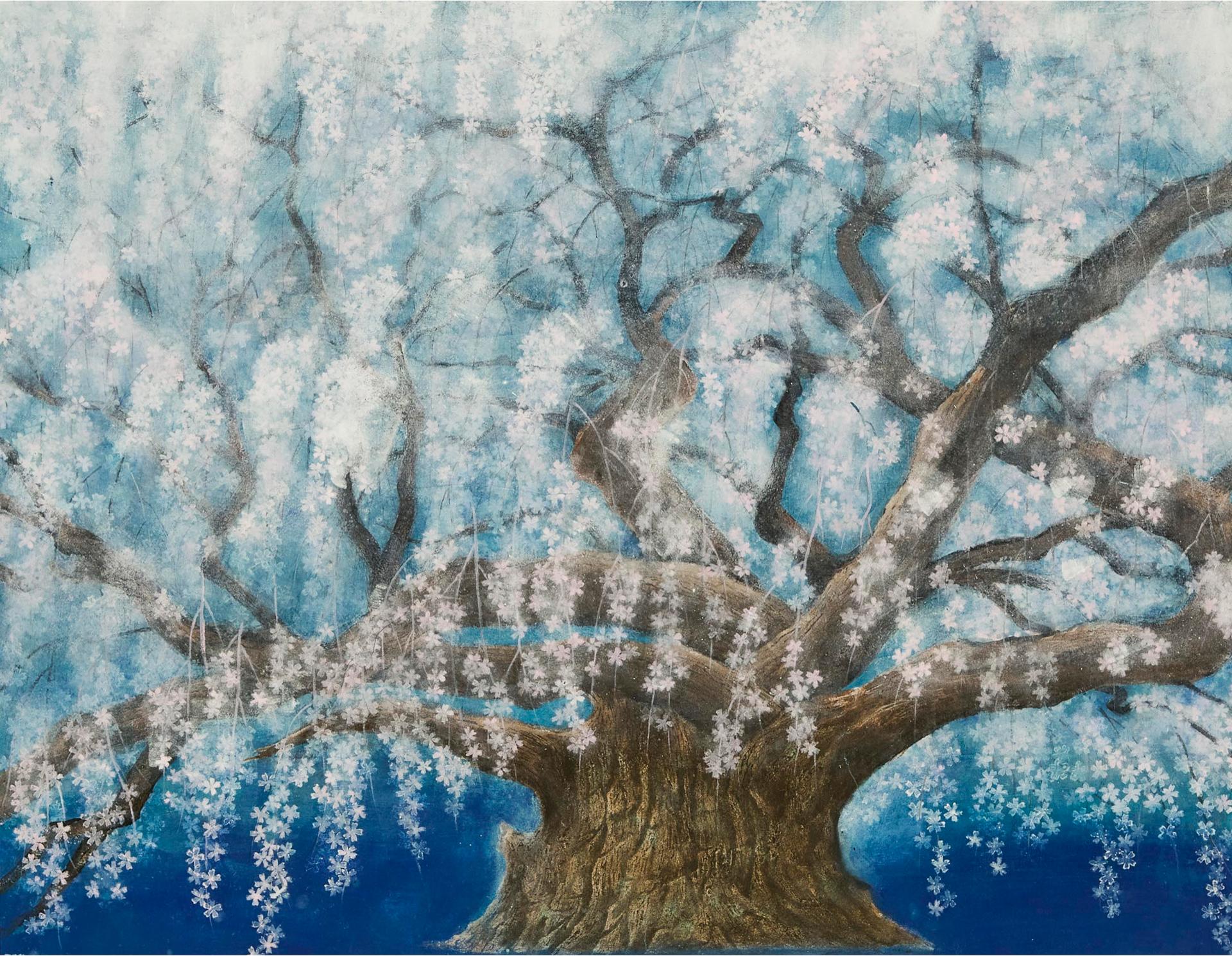 Yuou (Yuwo) Emmoto - Cerisiers En Fleurs Hors Des Voies Du Monde