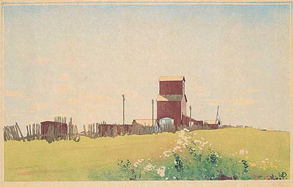 Walter Joseph (W.J.) Phillips (1884-1963) - Grain Elevators at La Salle, Manitoba #173