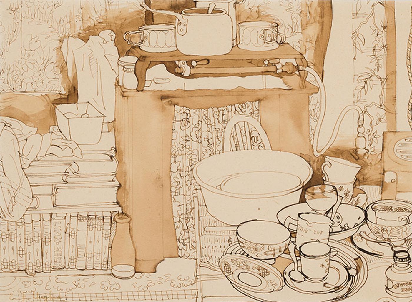 Edward John (E. J.) Hughes (1913-2007) - Kitchen