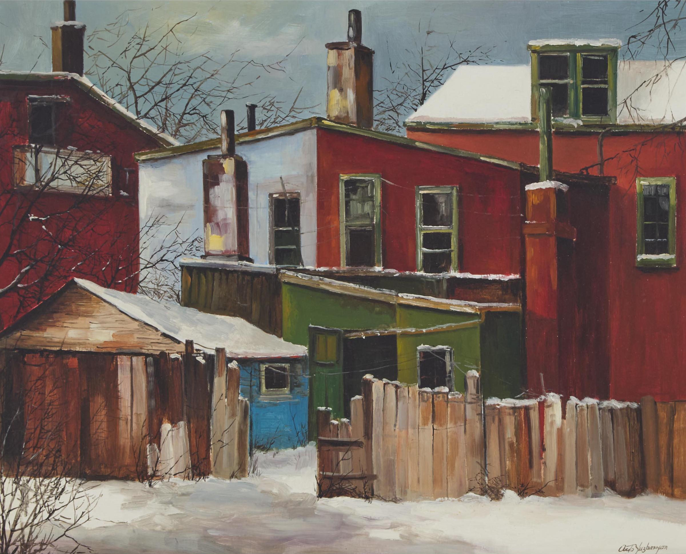 Arto Yuzbasiyan (1948) - Untitled (Backyards In Winter)