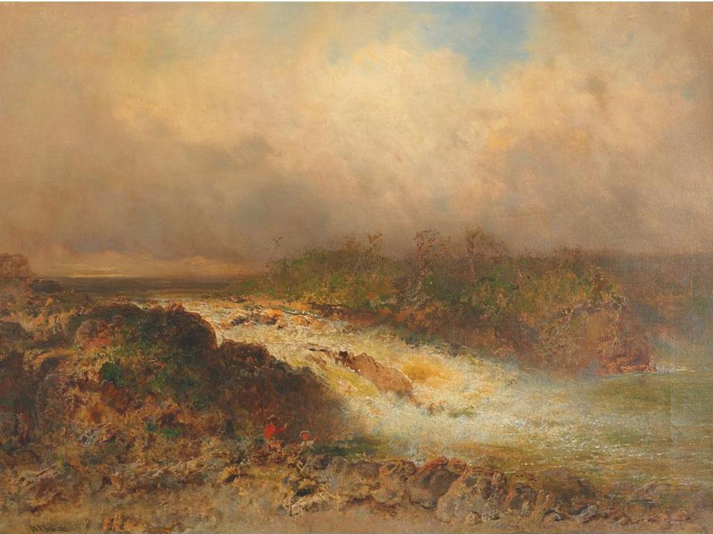 Otto Rheinhold Jacobi (1812-1901) - Children At A River Rapids