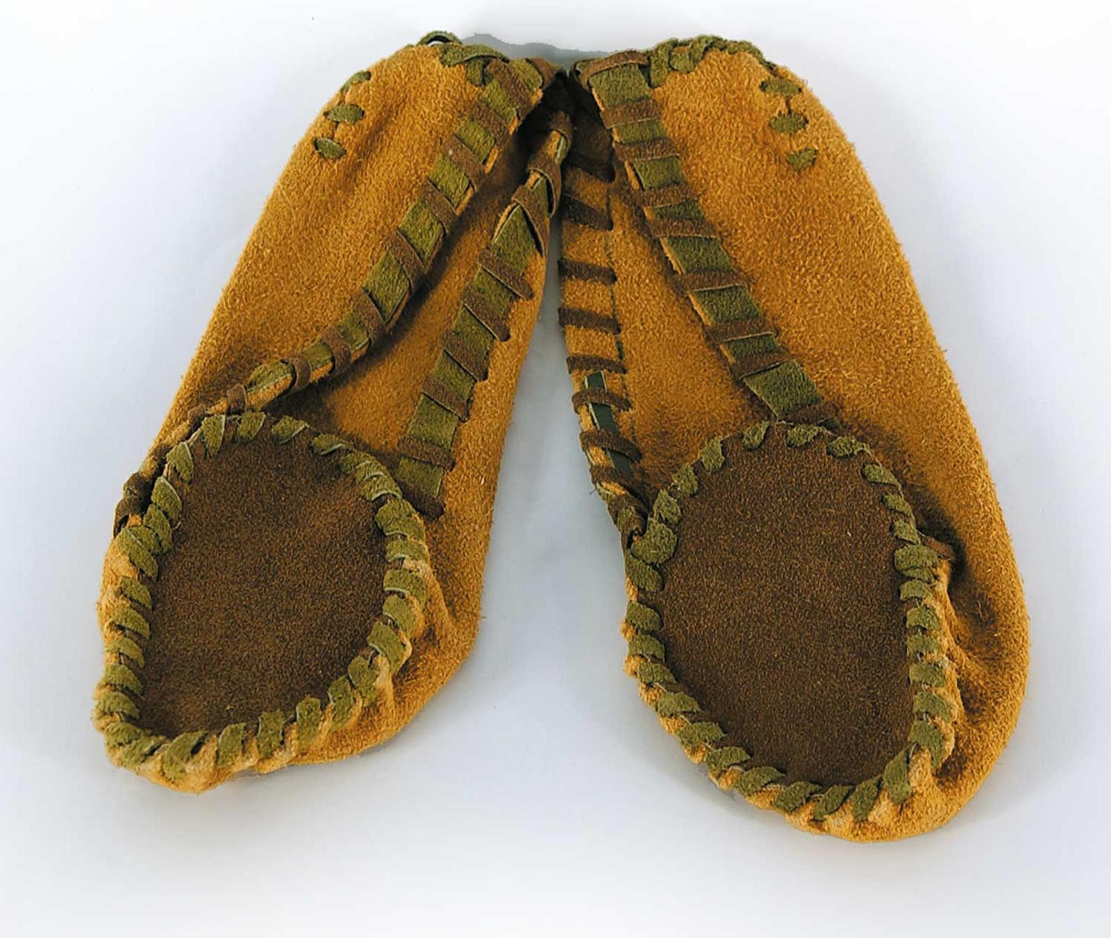 Aller School - Untitled - Child's Brown and Tan Slippers