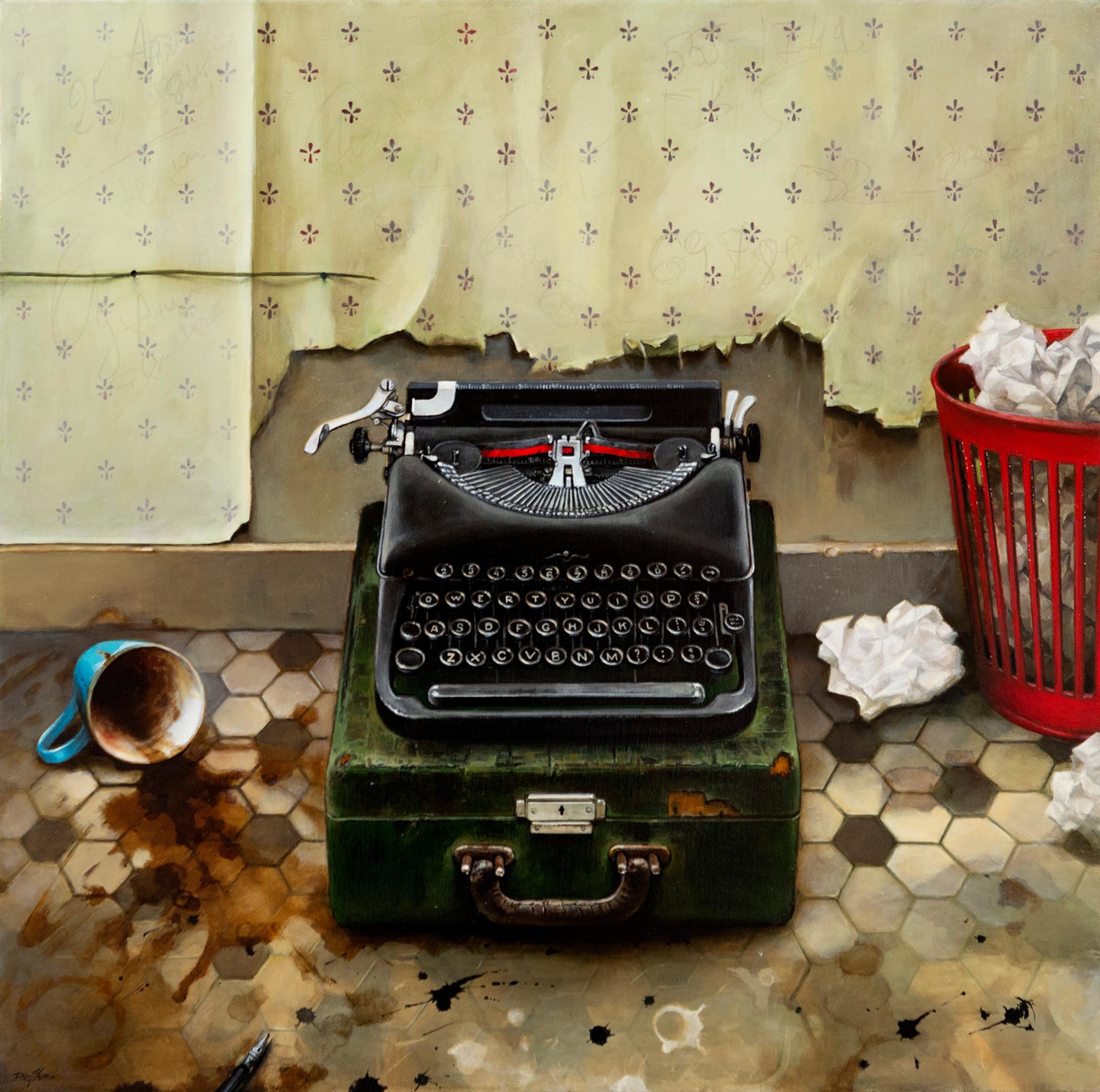 Dmitry Yuzefovich - Typewriter and Wastebasket, 2023