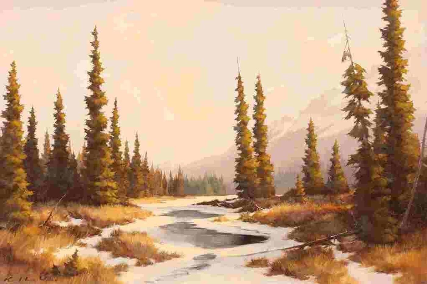 Karl E. Wood (1944-1990) - Johnston Creek, Banff Natl Park