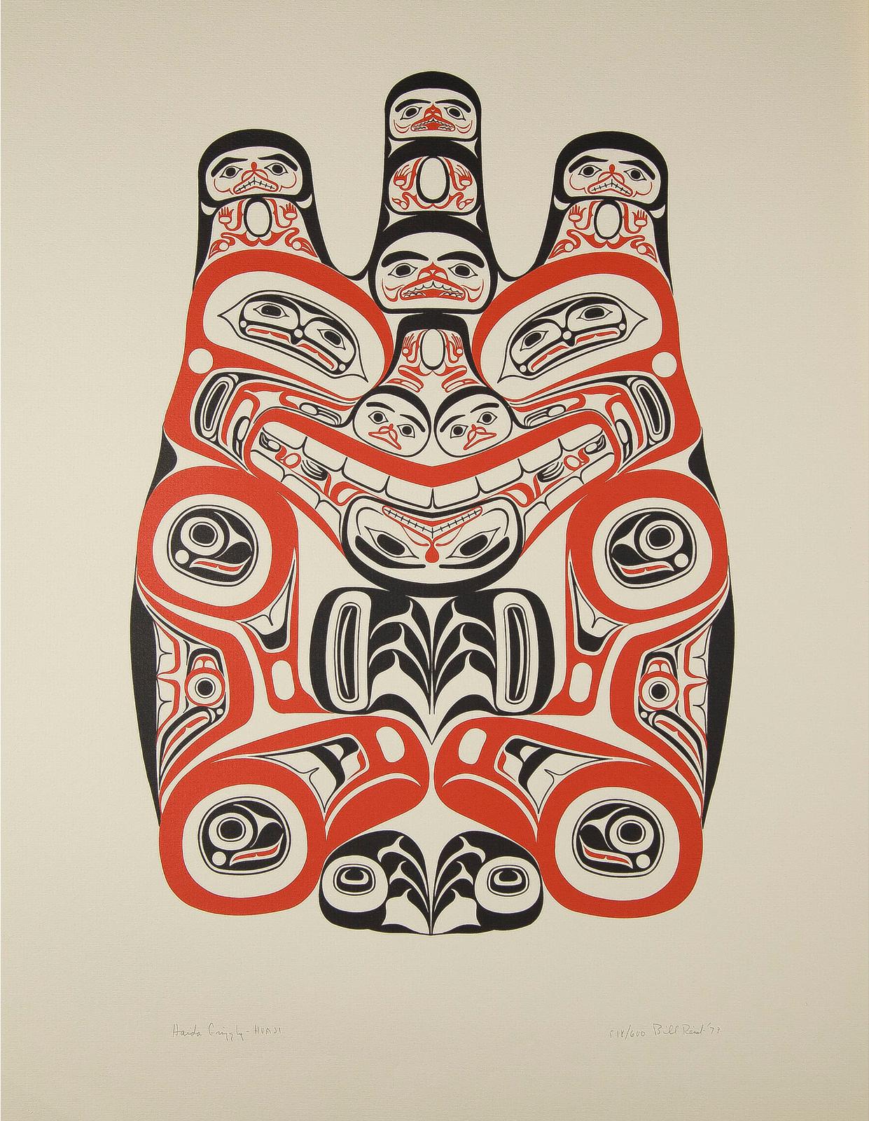 Bill (William) Ronald Reid (1920-1998) - Haida Grizzly-Huaji, 1973