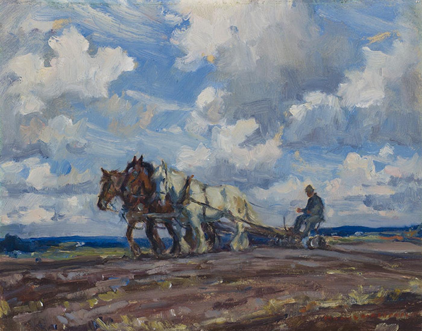 Manly Edward MacDonald (1889-1971) - The Disk-Harrow