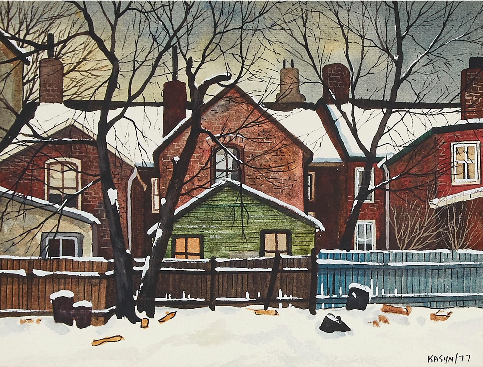 John Kasyn (1926-2008) - Winter On Crawford St, 1977