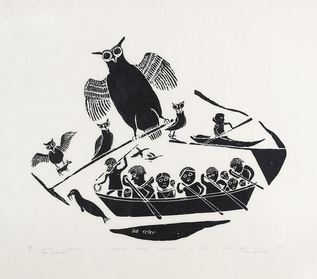 Joe Talirunili (1893-1976) - Boat With Owl