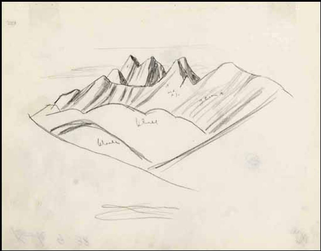 Lawren Stewart Harris (1885-1970) - Rocky Mountain Drawing 9 - 38