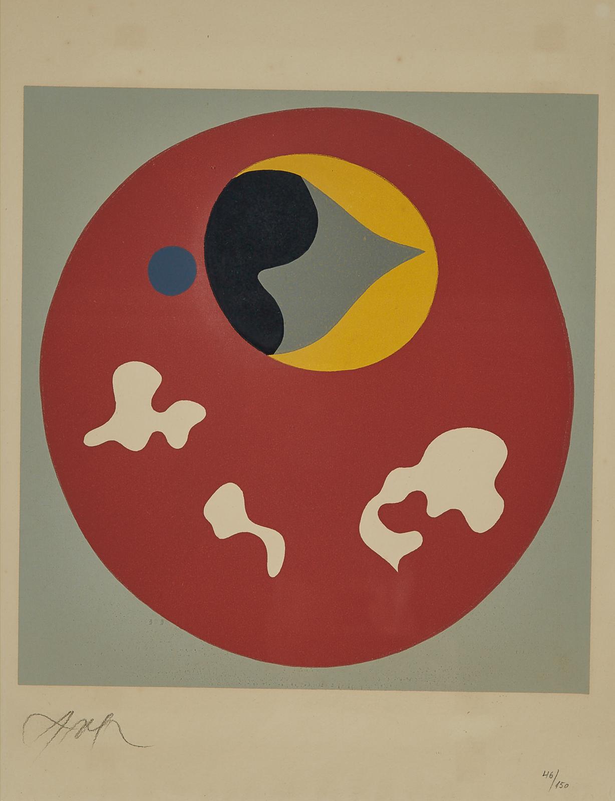 Jean (Hans) Arp (1886-1966) - From Le Soleil Recerclé. Poèmes, 1966 [arntz, 264]