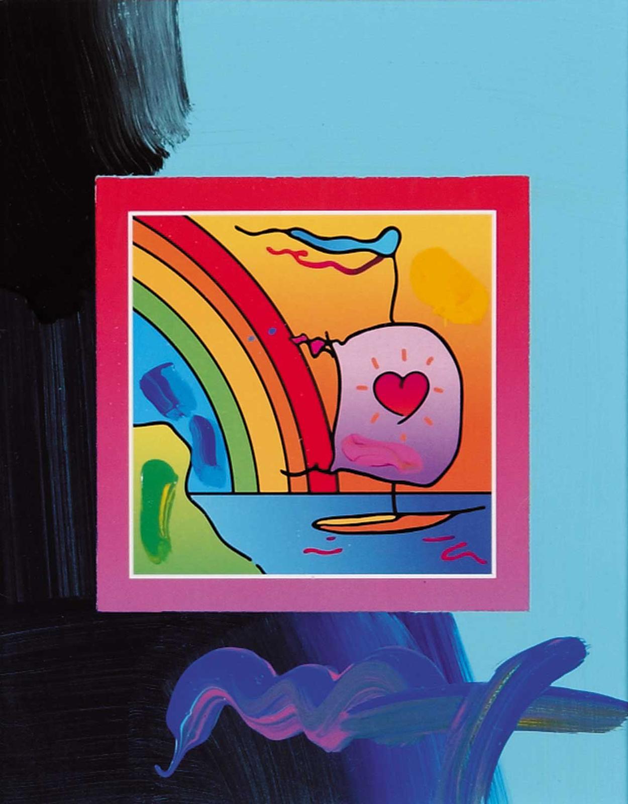 Peter Max (1937) - Sail Boat with Hearts on Blends
