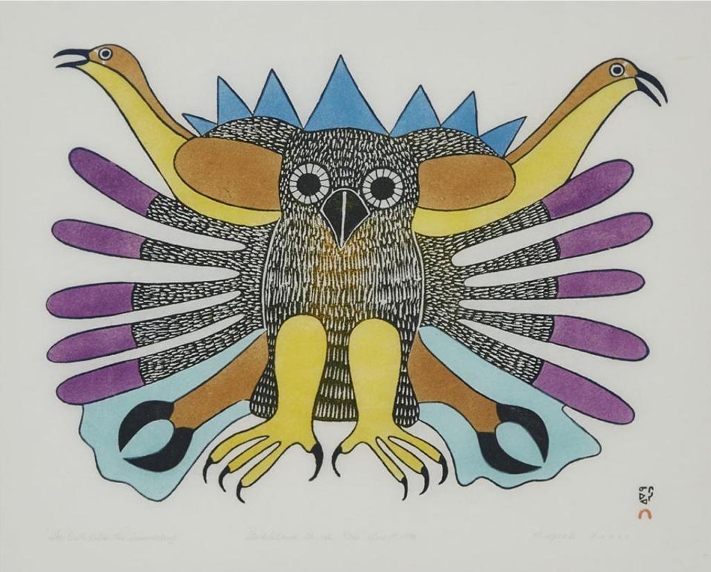 Kenojuak Ashevak (1927-2013) - The Owl Rules The Summertime